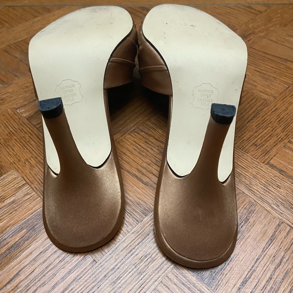 Caparros bronze silk high heel sandals with rhinestones size 8.5 Worn on… - Picture 11 of 13